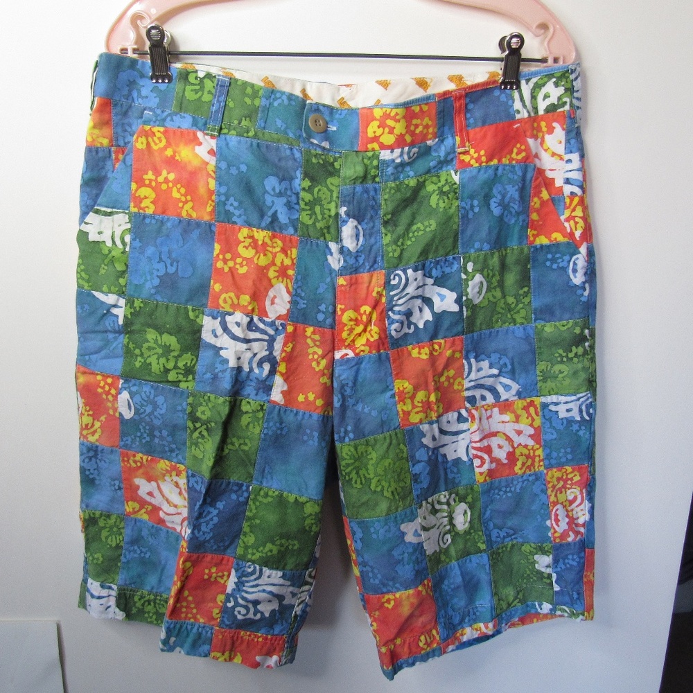 Loudmouth Mens Madras Shorts About sz 36 -NO TAGS Golf/Beach